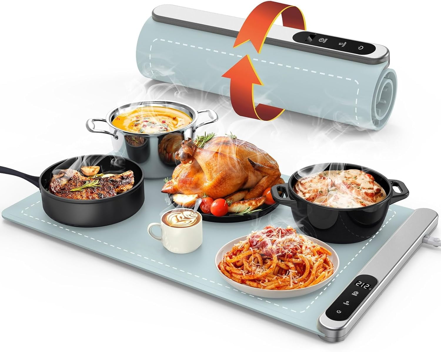 Chefman, Electric Warming Tray, 21x16 Inch, Adjustable Temperature
