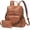 Brown, variant on Women's Vintage Leather Backpack Purse,Anti‑theft Daypack Large Travel Backpack Satchel Handbag