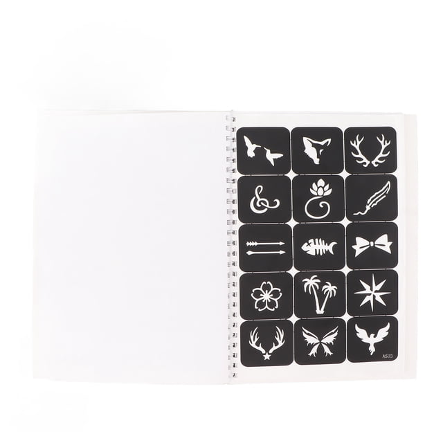 Temporary Template, PVC 10 Pages Safe Stencil Portable For Women For Body Art