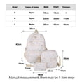 thumbnail image 3 of Korean Fashion Bow Print Women Fashion Backpack Set Simple Student Schoolbag Three Set for School Use, 3 of 6
