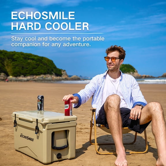 dokea 35Qt Khaki Insulated Rotomolded Cooler Box