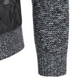 thumbnail image 6 of UTTOASFAY Mens Zip Up Knitted Cardigan Thick Sweater Stand Collar Fleece Lined Warm Gray 8(L), 6 of 8