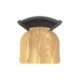 thumbnail image 3 of 870 Hadleigh 36" Swivel Bar Stool with Pewter Finish and Natural Oak Seat and Black Vinyl Back, 3 of 5