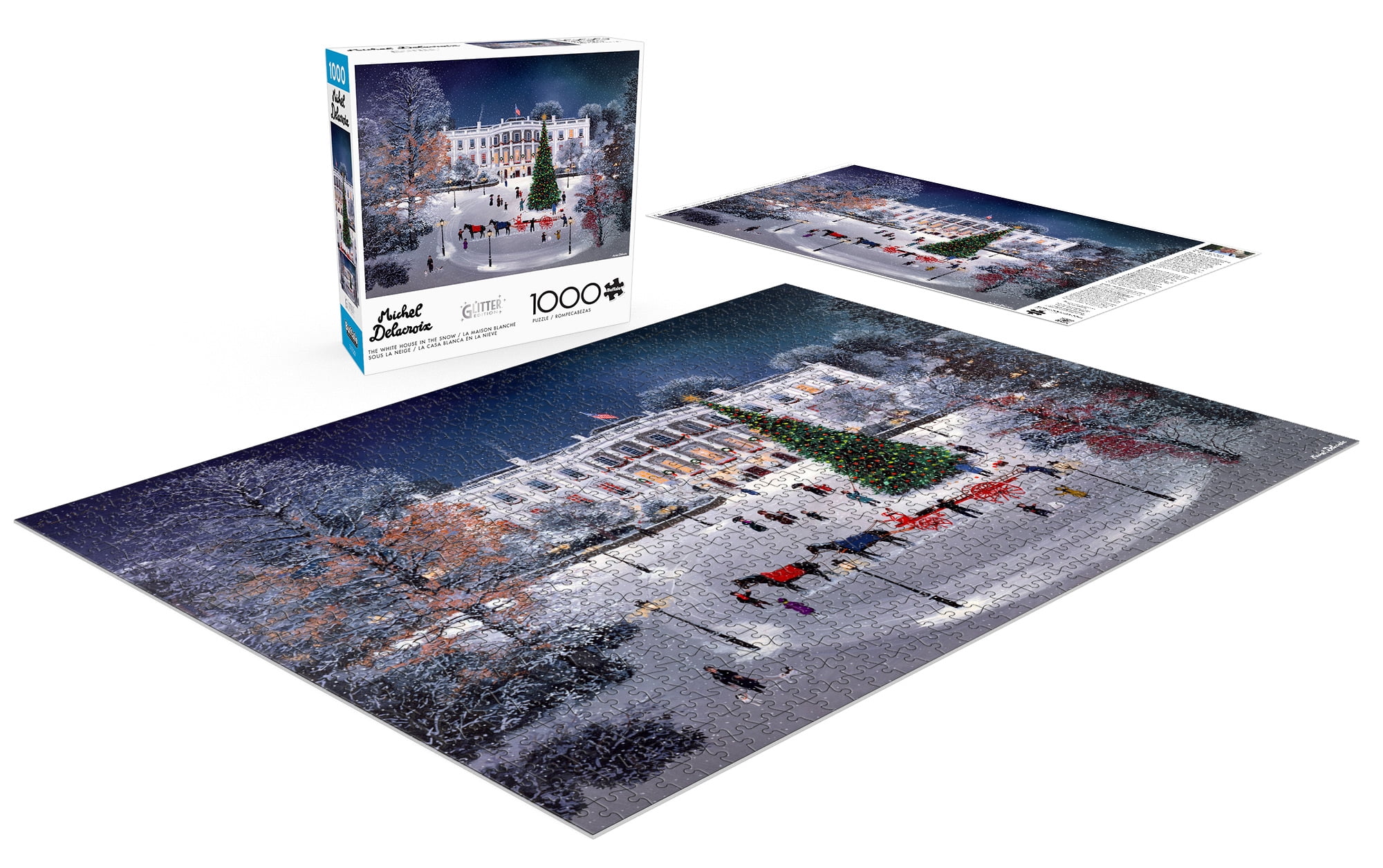 Buffalo Games 1000-Piece The White House in the Snow Interlocking Jigsaw Puzzle for Adults Ages 14+