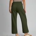 thumbnail image 4 of Levmjia Womens Pants Casual Solid Color Leggings with Pockets High Waist Yoga Workout Fitness Stretch Home All Season Comfort Fit, 4 of 7