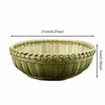 thumbnail image 2 of Round Woven Storage Basket Natural Bamboo Handwoven Fruit Bread Basket Lightweight Reusable Kitchen Organizer for Countertop Vegetables Snacks Multi-Purpose Home Decor, 2 of 3