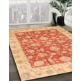 thumbnail image 3 of Ahgly Company Machine Washable Indoor Square Abstract Orange Red Area Rugs, 8' Square, 3 of 7