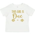 thumbnail image 3 of Inktastic 1st Birthday Gold Lettering 1 Year Old Girls Baby T-Shirt, 3 of 5