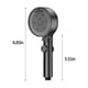thumbnail image 3 of Xihbxyly Cabezal de Ducha Turbo, Alta Presión de Agua, 8 Modos de Ducha, Cierre de Agua con Un Solo Toque, Fácil Instalación, Conector Universal, Ideal para El Baño En Casa, Experiencia Relajante, 3,, 3 of 7