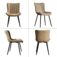 thumbnail image 5 of YOUNIKE Upholstered Dining Chairs Set of 4 PU Leather Wingback Modern Kitchen Dining Room Chair, Khaki, 5 of 6