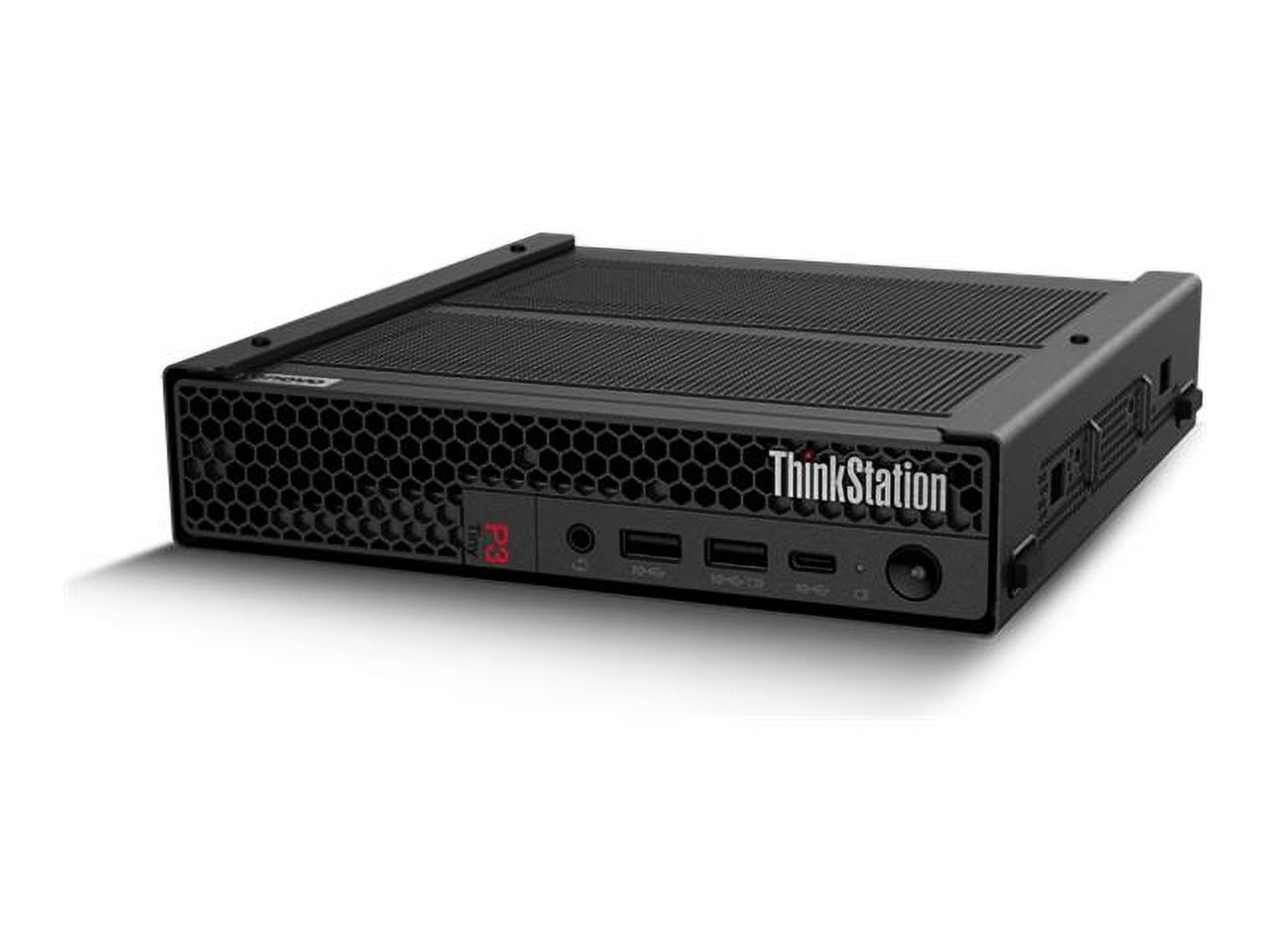 Lenovo ThinkStation P3 30H0 - Tiny 1 x Core i9 13900 / up to 5.6 GHz - vPro Enterprise - RAM 64 GB - SSD 2 TB - TCG Opal Encryption, NVMe, Performance - T1000 - Gigabit Ethernet, IEEE 802.11ax (Wi-Fi 6E) - Win 11 Pro - monitor: none - keyboard: US - black - Lenovo TopSeller - with 3 Years Lenovo Premier Support