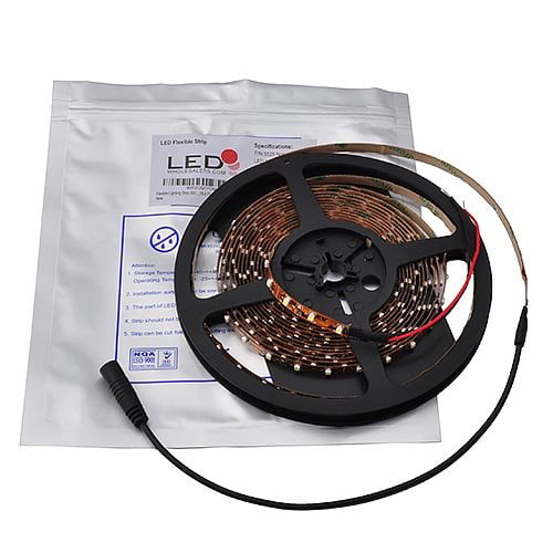 24V 16.4-ft Water-Resistant Flexible Ribbon LED Strip Light with 300xSMD3528 in 