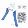 thumbnail image 3 of 300 Pcs Wire Cage Clamps, with 1 Piece of Wire Cage Buckle Snap Pliers, Suitable for , C ma3176, 3 of 6