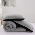 thumbnail image 6 of Queen Comforter Set All Season Reversible Bed Set with 2 Pillow Cases 3 Pieces Bedding Sets Down Alternative Black/Gray Comforters, 6 of 8