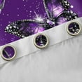 thumbnail image 4 of Manfei Dreamy Purple Butterfly Blackout Curtains Set of 2 (38x54 Each),Bling Print Curtains and Drapes,Fashion Diamond Living Room Curtains For Girls,Super Cozy Room Decor, 4 of 6