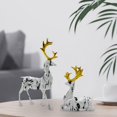thumbnail image 2 of Baoblaze 2 Pieces Deer Figurines Desktop Ornament Resin Elk Statue Miniature Figurine for Black, 2 of 8