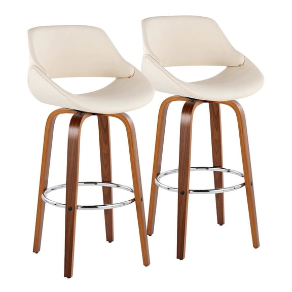 LumiSource Fabrico 30" Fixed-Height Barstool - Set of 2