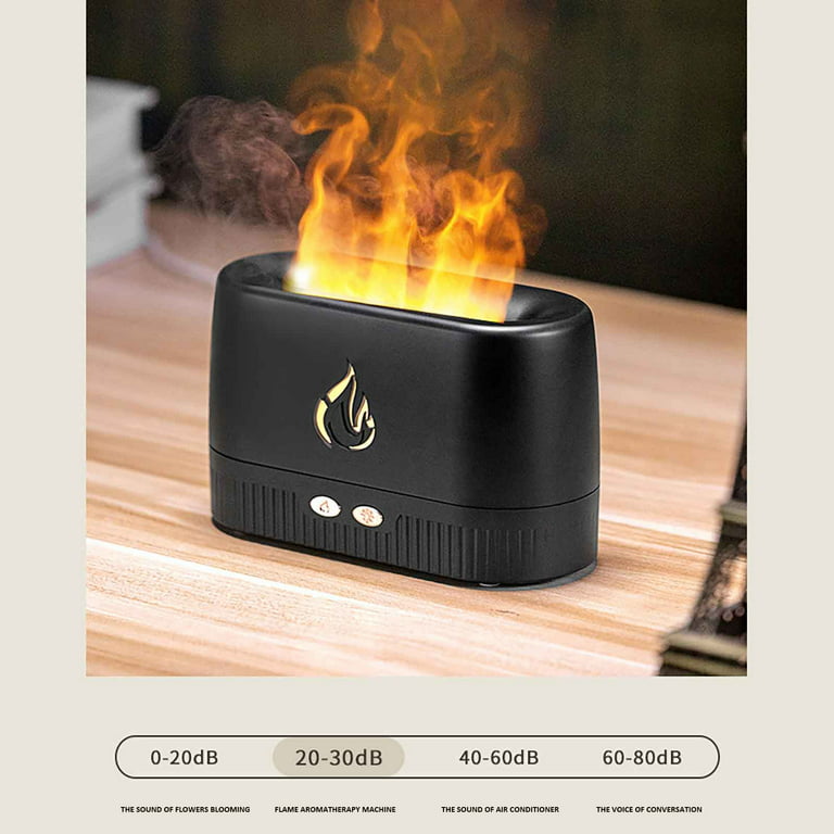 SDJMa Flame Air Aroma Diffuser Humidifier,Auto Off Essential Oil Diffuser- Aroma  Humidifier for Bedroom, Home, Office,Yoga 