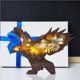thumbnail image 5 of Águila Arte De Madera Tallado Adorno De Águila De Madera Con Animales Ligeros Estatuilla Artesanal Adorno De Mesa Escultura De Talla De Madera Retro Decoración Del Hogar Cateissary HA022423-00, 5 of 7