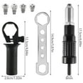thumbnail image 2 of Riveter Adapter Alloy Electric Riveter Converter Attachment Removable Electric Power Drill Riveting Hand Tool Accessories with Handle Rivet Head Wrench for Power Drill, 2 of 9