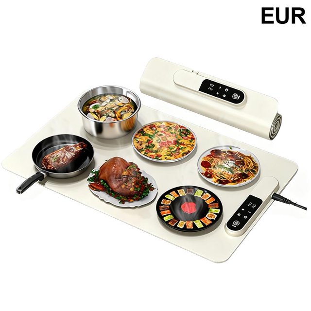 Warming Mat for Food, Flexible Smart Table Warming Board, Roll Up Buffet Hot Plates Heat Pad, Electric Warming Tray for Buffets Party and Home Daily Use