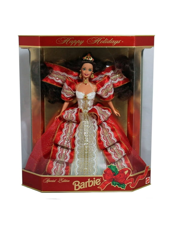 1997 Happy Holidays Barbie, NRFB, (17832) Non-Mint Box