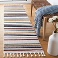 thumbnail image 2 of SAFAVIEH Marrakesh Shannen Striped Polyester Runner Rug, Ivory/Multi, 2'2" x 8', 2 of 8