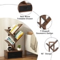 thumbnail image 4 of LEYAOYAO Vertical Tree Bookshelf 4-Tier Floor Standing Tree Bookcase with Drawer, Brown, 4 of 9