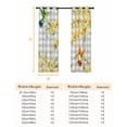 thumbnail image 6 of Spring Forsythia Flowers Blackout Curtains for Bedroom, Yellow Floral Hummingbird Gray Plaid Thermal Insulated Kitchen Drapes with Grommets, Light Blocking Window Treatment, 2 Panels 27.5" x 39", 6 of 7