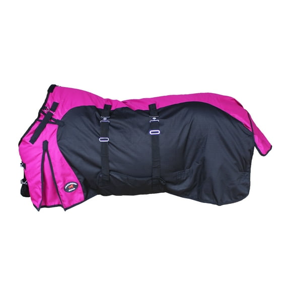 80" 1200D Turnout Waterproof Fleece Lined Medium Winter Blanket Raspberry 383LG
