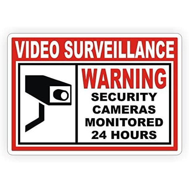 6x Home or Business Vinyl Security Stickers Labels Decals Window & Door