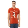 thumbnail image 2 of Voodoo Still Play With Dolls Creepy Gift Halloween Unisex Men's T-shirt, M, Orange, 2 of 6
