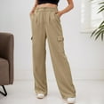 thumbnail image 2 of Women's Straight Leg Casual Pants Comfortable Everyday Wear Versatile Four Pocket Design All Season Outfits Relaxed Fit, 2 of 2