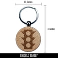thumbnail image 2 of Traffic Light Icon Round Keychain Charm Tag - Engraved Wood, 2 of 6