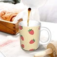 thumbnail image 3 of Disketp Strawberries Large Coffee Mug with Handle Tea Cup Novelty Coffee Cup for Men Women Office Work, 3 of 6