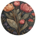 thumbnail image 3 of Boho Vintage Floral Washable Round Rug -Circle Area Rugs for Nursery Bedroom, Vintage Non Slip Non Shedding Low Pile Carpet for Living Room Coffee Table Entryway, 3 of 6