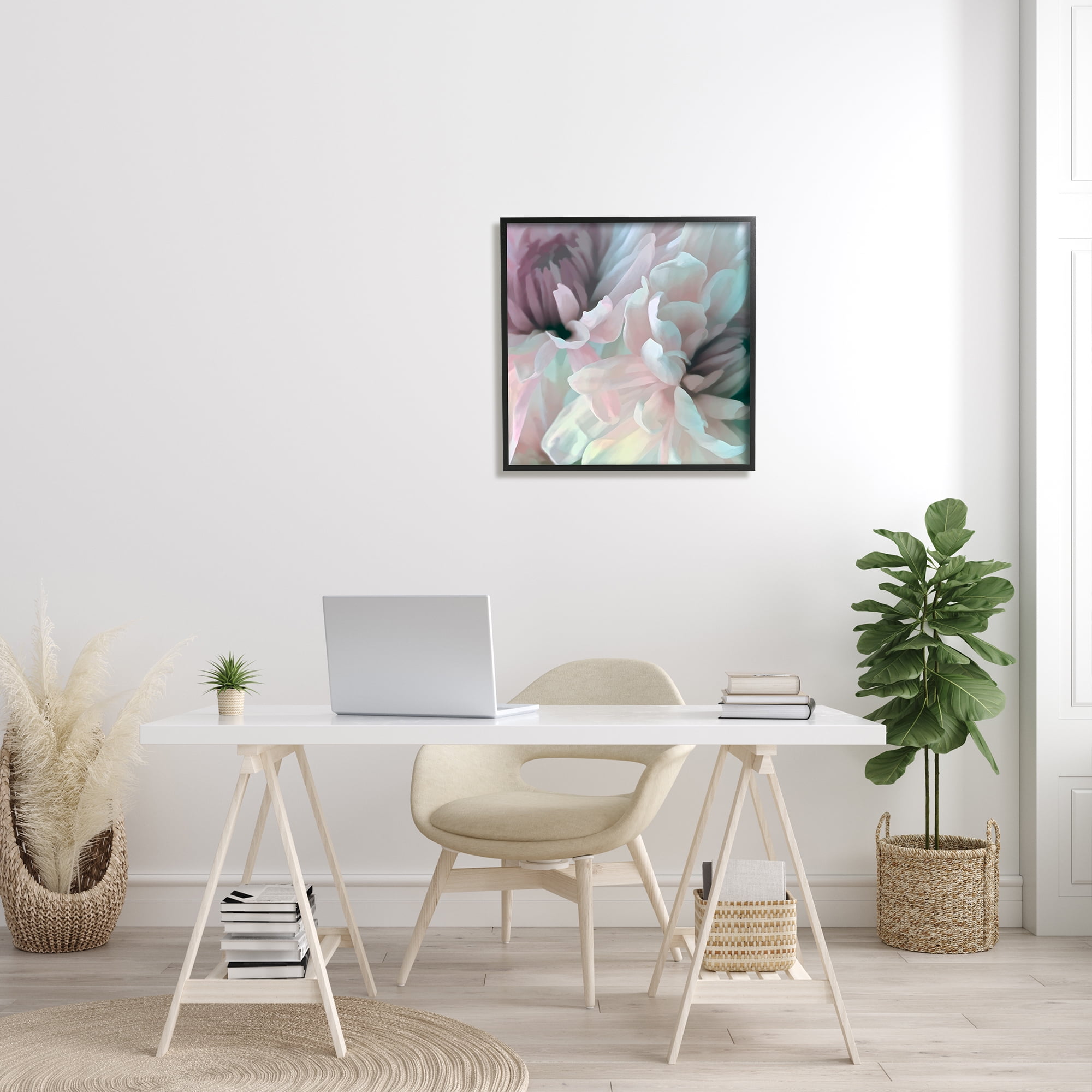 Stupell Industries Pink Floral Petal Study Blush Tone Flowers, 24 x 24, Designed by David Pollard