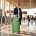 thumbnail image 2 of HEMXSZH 20 Inch ABS+PC Hardside Rolling Luggage with Handbag, Cup Holder & USB Port Suitcase, Green, 2 of 8