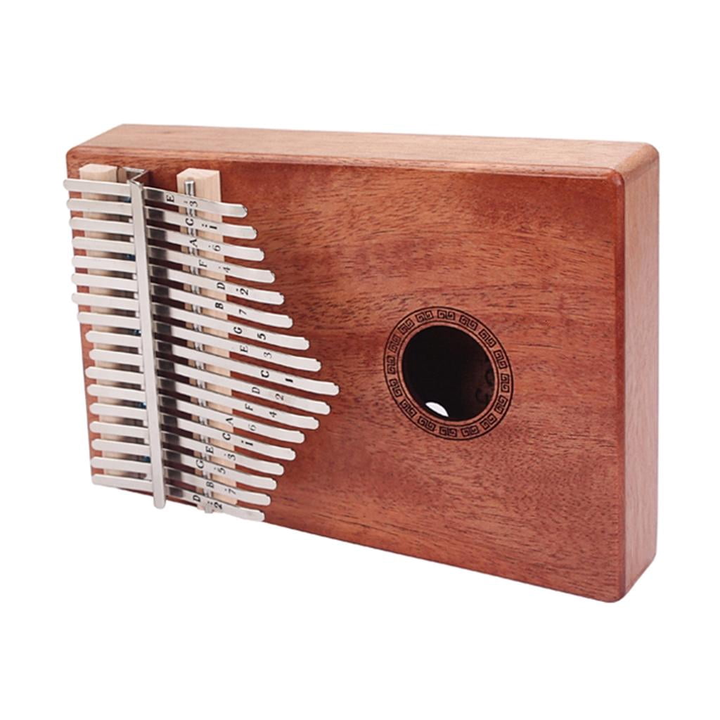 Yihuala Kalimba 17 Keys Thumb Piano with Study Instruction & Hammer Wood Finger Piano for Beginners Professional