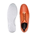 thumbnail image 2 of Belvedere Mens' Astor Orange Genuine Caiman Crocodile Soft Calf Casual Shoes (11), 2 of 3