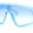 All Blue, variant on Kids Child Size Fashionable Flat Top Shield Plastic Pop Sunglasses Blue