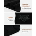 thumbnail image 5 of INNERSY 6-Pack Cotton Low Rise Bikini Underwear for Women(XL,Pure Black), 5 of 8