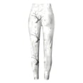 thumbnail image 6 of COMVALUE Women's Halloween Pumpkin Skulls Printed Ankle Elastic Tights Legging Halloween White Size M, 6 of 7