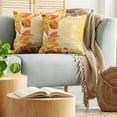 thumbnail image 5 of Ambesonne Orange Throw Pillow Cover 2 Pack, Sun View Leaves, 24", Earth Yellow Orange, 5 of 7