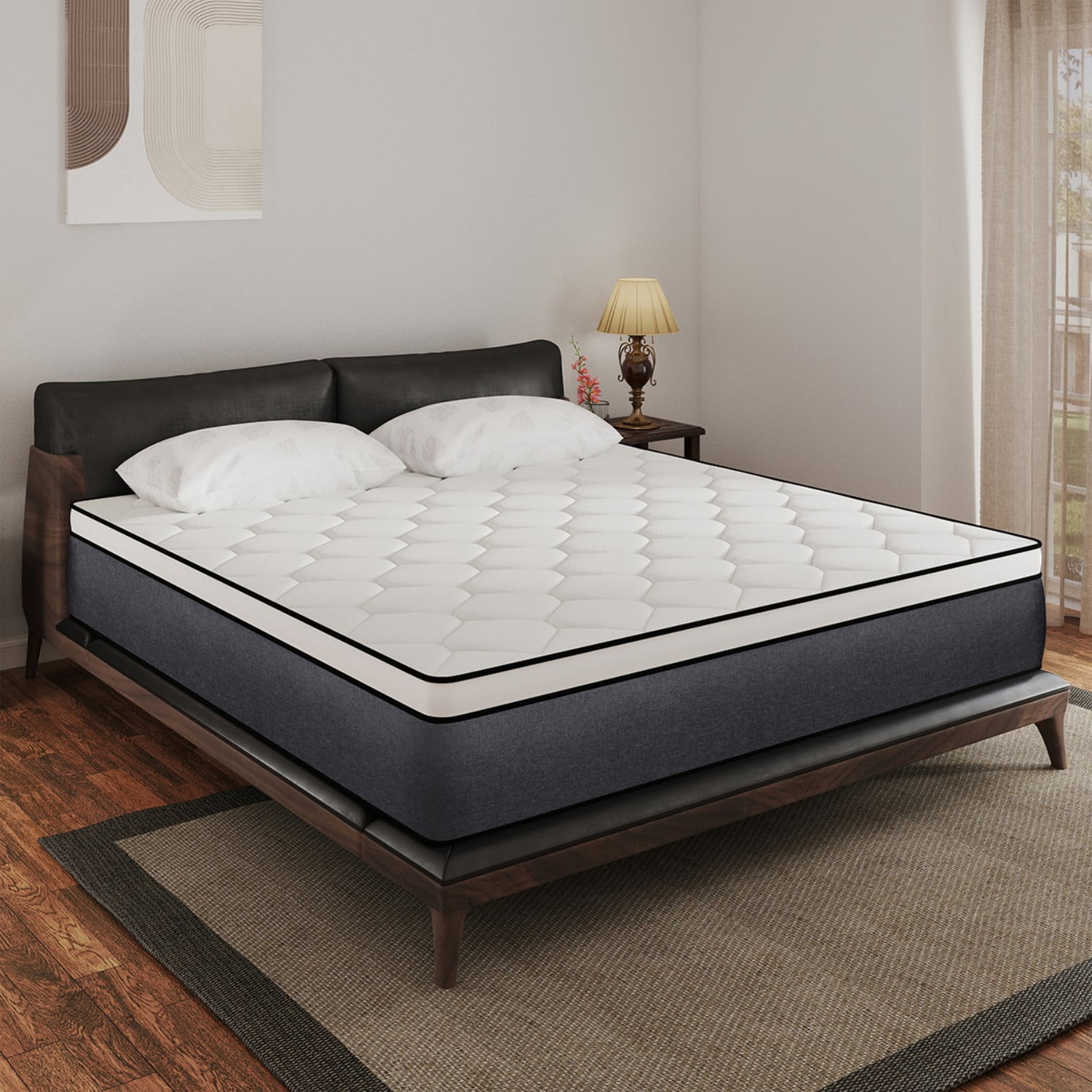 AMENDPATURE 12-inch Gel-Infused Memory Foam + Pocket Spring Twin Hybrid Mattress in a Box，Adult Exclusive, Breathable & Supportive
