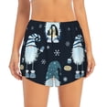 thumbnail image 4 of Lsque Gnome and Snowflakes Printed Women's Running Shorts with Liner Pockets,Elastic Quick Dry Workout Athletic Gym Yoga Shorts,Womens High Waist Shorts-X-Large, 4 of 9