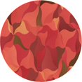 thumbnail image 1 of Ahgly Company Tapis Rond Lavable en Machine Intérieur Transitionnel Rouge, 8 Pieds Rond, 1 of 7