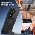 thumbnail image 4 of ANTSHARE Magnetic for Samsung Galaxy S26 Case, [Compatible with MagSafe][Full Camera Protection][Built-in Invisible Kickstand] Translucent Matte Phone Case for S26 6.3" - Black, 4 of 8