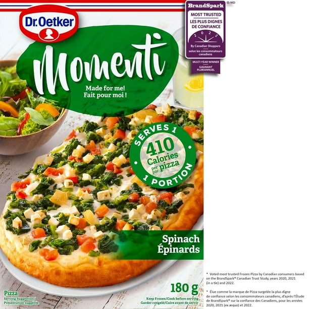 Dr. Oetker Momenti Spinach Pizza, 180g - Walmart.ca