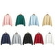 thumbnail image 2 of Women Spring Autumn Sweatshirt Solid Color Simple Design Pullover Shirt Tops, 2 of 5